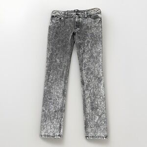 Vans Off The Wall Jeans Womens Size 11 Regular Fit‎ Straight Leg Black Faded